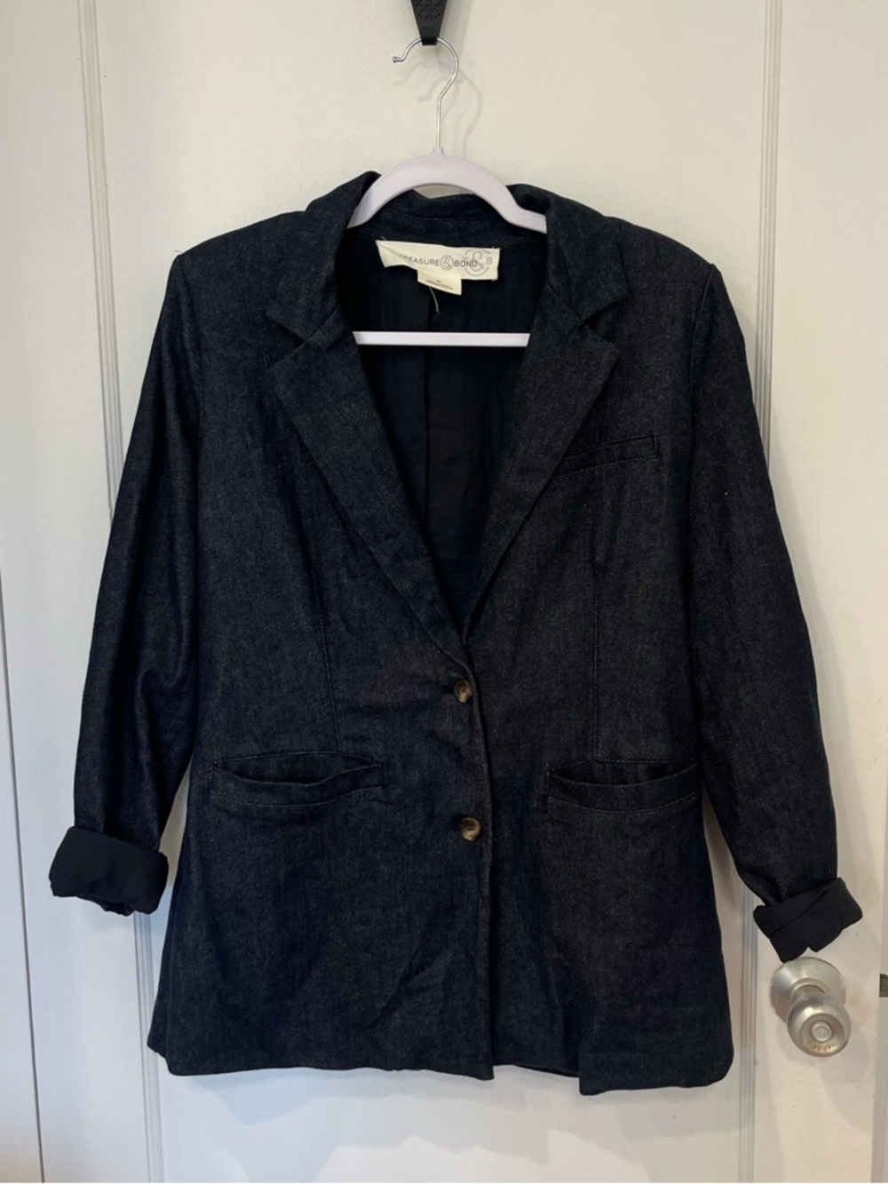 Treasure & Bond Denim Blazer Jacket